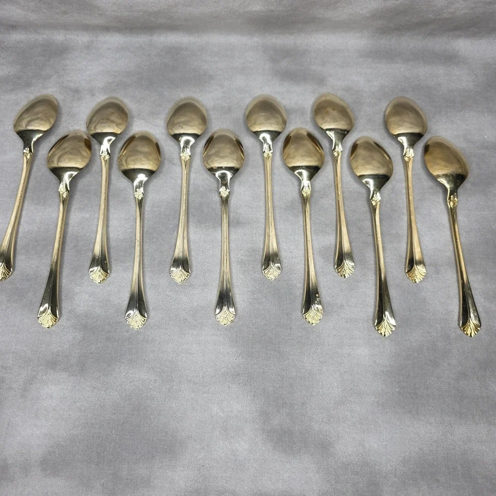 (X12) International Silver INS398 Gold Electroplate 6 5/8